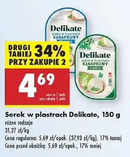 Biedronka Serek śmietankowy z ziołami Delikate oferta
