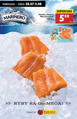 Biedronka Fileciki z łososia Marinero Kids oferta