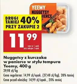 Biedronka Nuggetsy w panierce stylu tempura Yeemy oferta