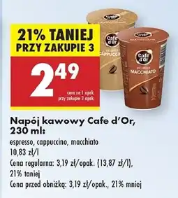 Biedronka Napój kawowy macchiato Cafe D'or oferta