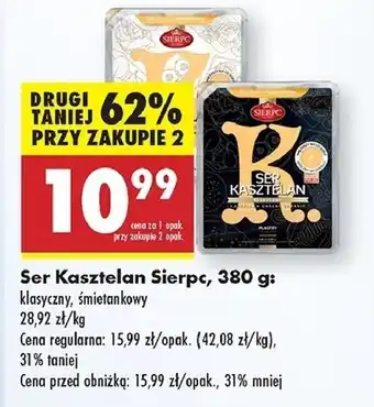 Biedronka Ser kasztelan śmietankowy Sierpc oferta