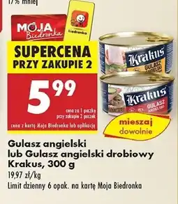 Biedronka Gulasz angielski z kurczaka Krakus Animex oferta