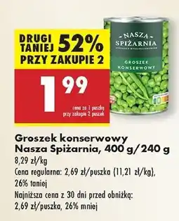 Biedronka Groszek konserwowy Nasza Spiżarnia oferta
