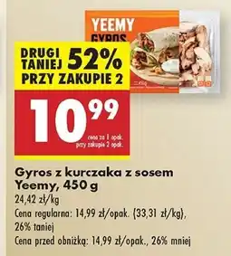 Biedronka Gyros z kurczaka Yeemy oferta