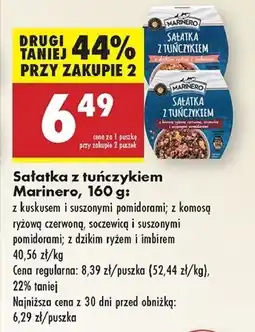 Biedronka Sałatka z tuńczykiem dzikim ryżem i imbirem Marinero oferta