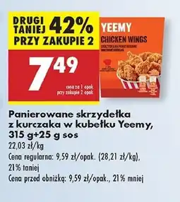 Biedronka Skrzydełka z kurczaka panierowane Yeemy oferta
