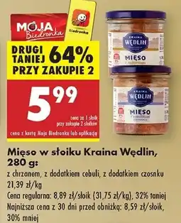 Biedronka Mięso z dodatkiem czosnku Kraina Wędlin oferta