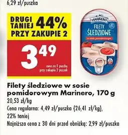 Biedronka Filety śledziowe w sosie pomidorowym Marinero oferta