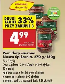 Biedronka Pomidory suszone z żurawiną i ziołami Nasza Spiżarnia oferta