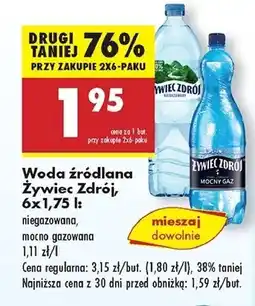 Biedronka Woda mocny gaz Żywiec Zdrój oferta
