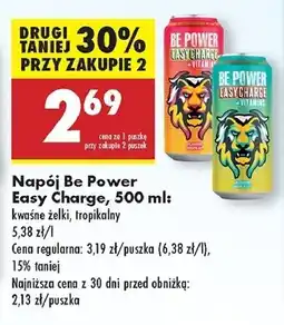 Biedronka Napój energetyczny easy charge sour jelly Be Power oferta
