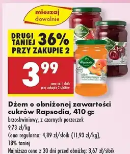 Biedronka Dżem czarna porzeczka Rapsodia oferta