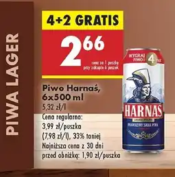 Biedronka Piwo Harnaś Jasne Pełne oferta