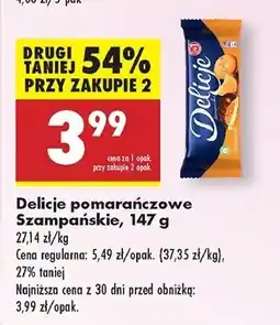 Biedronka Ciastka z galaretką pomarańczową Delicje Szampańskie oferta