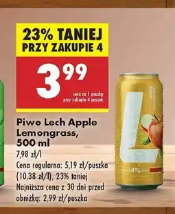 Biedronka Piwo Lech Apple & Lemongrass oferta