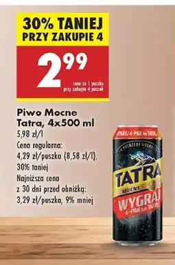 Biedronka Piwo Tatra Mocne oferta