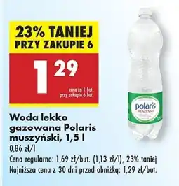 Biedronka Woda lekko gazowana Polaris Muszyński oferta