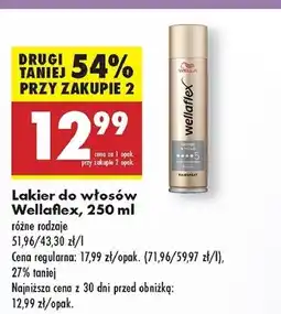 Biedronka Lakier do włosów shine hold Wellaflex oferta