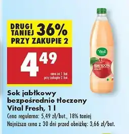 Biedronka Sok jabłkowy Vital Fresh oferta