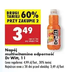 Biedronka Napój odporność pomarańcza Dr Witt Premium oferta