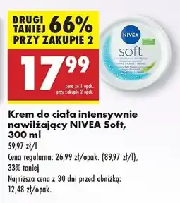Biedronka Krem do twarzy i ciała intensywnie nawilżający Nivea Soft oferta
