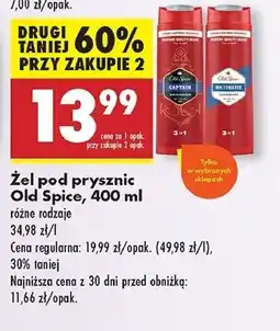 Biedronka Żel pod prysznic Old Spice Whitewater oferta