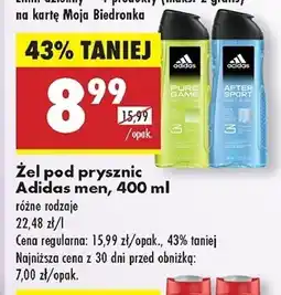 Biedronka Żel pod prysznic Adidas Men After Sport oferta