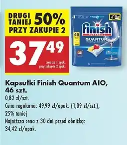 Biedronka Tabletki do zmywarek lemon Finish Quantum oferta