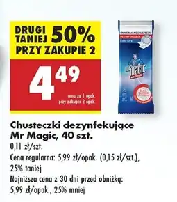 Biedronka Chusteczki dezynfekujące Mr Magic oferta