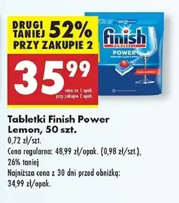Biedronka Tabletki do zmywarek lemon Finish Power Essential oferta