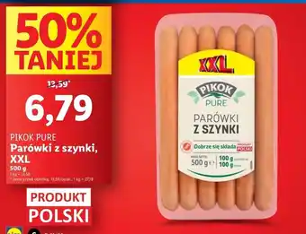 Lidl Parówki z szynki ekstra Pikok Pure oferta