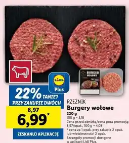 Lidl Burger wołowy Rzeźnik Codzienna Dostawa oferta