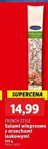 Lidl Salami z orzechami laskowymi French Style oferta