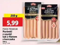 Lidl Parówki z filetem kurczaka Pikok oferta