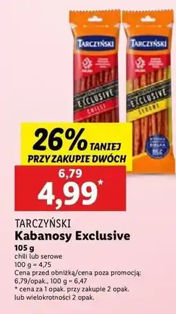 Lidl Kabanosy serowe Tarczyński Kabanos Exclusive oferta