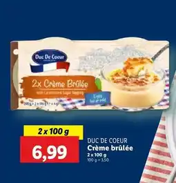 Lidl Deser mleczny ze śmietaną creme brulee Duc De Coeur oferta