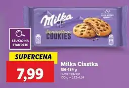 Lidl Ciastka kakaowe z kawałkami czekolady Milka Cookies Sensations oferta