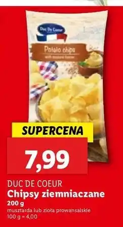 Lidl Chipsy zioła prowansalskie Duc De Coeur oferta