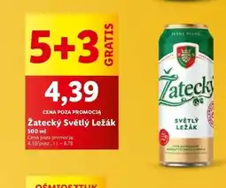 Lidl Piwo Zatecky Svetly Lezak oferta