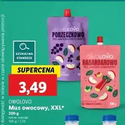 Lidl Mus jabłkowo-rabarbarowy Owolovo oferta