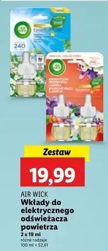 Lidl Wkład aromatyczna brzoskwinia i morela Air Wick Electric Essential Oils oferta