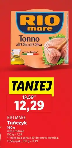 Lidl Tuńczyk, różne rodzaje Rio Mare oferta