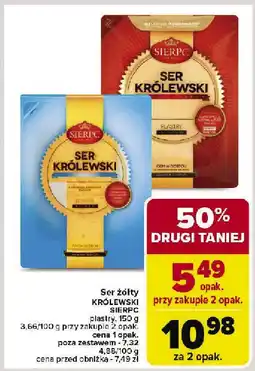 Carrefour Market Ser żółty KRÓLEWSKI SIERPC plastry 150g oferta