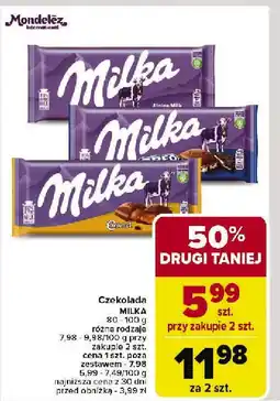 Carrefour Market Czekolada MILKA różne rodzaje oferta
