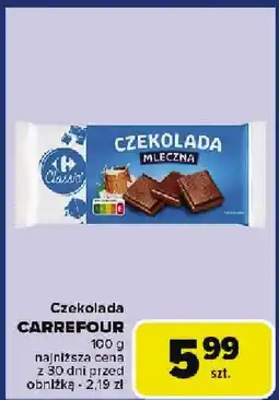 Carrefour Czekolada mleczna Carrefour oferta