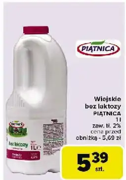 Carrefour Mleko wiejskie bez laktozy Piątnica oferta