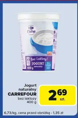 Carrefour Express Jogurt naturalny Carrefour bez laktozy oferta