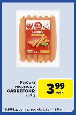 Carrefour Express Parówki wieprzowe Carrefour oferta