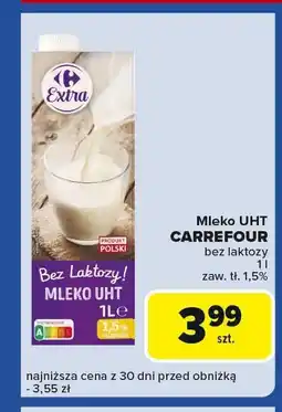 Carrefour Express Mleko UHT Carrefour bez laktozy 1,5% 1l oferta