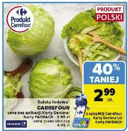 Carrefour Sałata lodowa Carrefour oferta